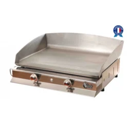 Plancha à Gaz FERIA 2 Feux - Plaque Et Caisson INOX - FE2_2F
