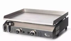 Plancha à Gaz NEVADA 2 Feux - Plaque INOX Et Caisson EPOXY - NV1
