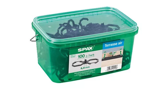 Espaceurs Et Aérateurs Pour Terrasses SPAX Air - 6,5 Mm - 100 Pcs - 4009422565009 – Image 2